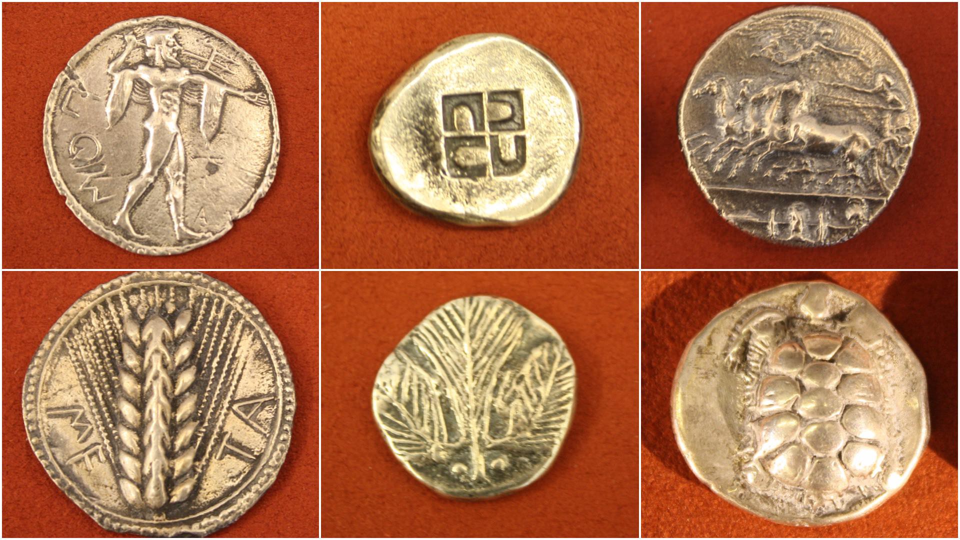 Первый деньги в мире. Древнегреческие монеты монеты древней Греции. Первые деньги в мире.